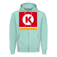 Seafoam Circle K Retail Zipper Hoodie - minhPixels