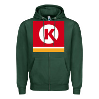 Sports Green Circle K Retail Zipper Hoodie - minhPixels