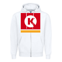 White Circle K Retail Zipper Hoodie - minhPixels