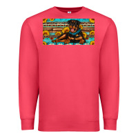 Cardinal rottweiler with sunflowers license plate Premium Sweatshirt - Artiststas