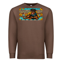 Chestnut rottweiler with sunflowers license plate Premium Sweatshirt - Artiststas