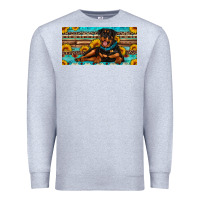 Heather Grey rottweiler with sunflowers license plate Premium Sweatshirt - Artiststas