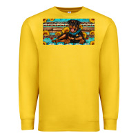 Lemon rottweiler with sunflowers license plate Premium Sweatshirt - Artiststas