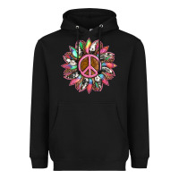 Black sunflower and tie dye with peace sign Heavyweight Hoodie - Artiststas