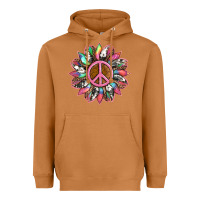 Meerkat sunflower and tie dye with peace sign Heavyweight Hoodie - Artiststas