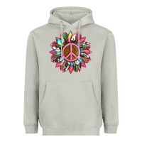 Moon Dust sunflower and tie dye with peace sign Heavyweight Hoodie - Artiststas