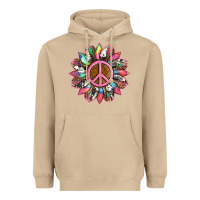 Mushroom sunflower and tie dye with peace sign Heavyweight Hoodie - Artiststas