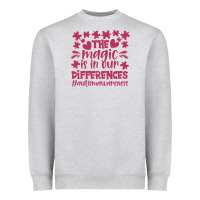 Heather Grey the magic is in our diference Heavyweight Sweatshirt - CowhideDigitalArt