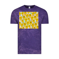 Cloud Purple retro smiley faces Vintage Tee - TumblerDesignByShophia