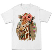 White Giraffe with Floral Premium Tee - Bettercallsaul