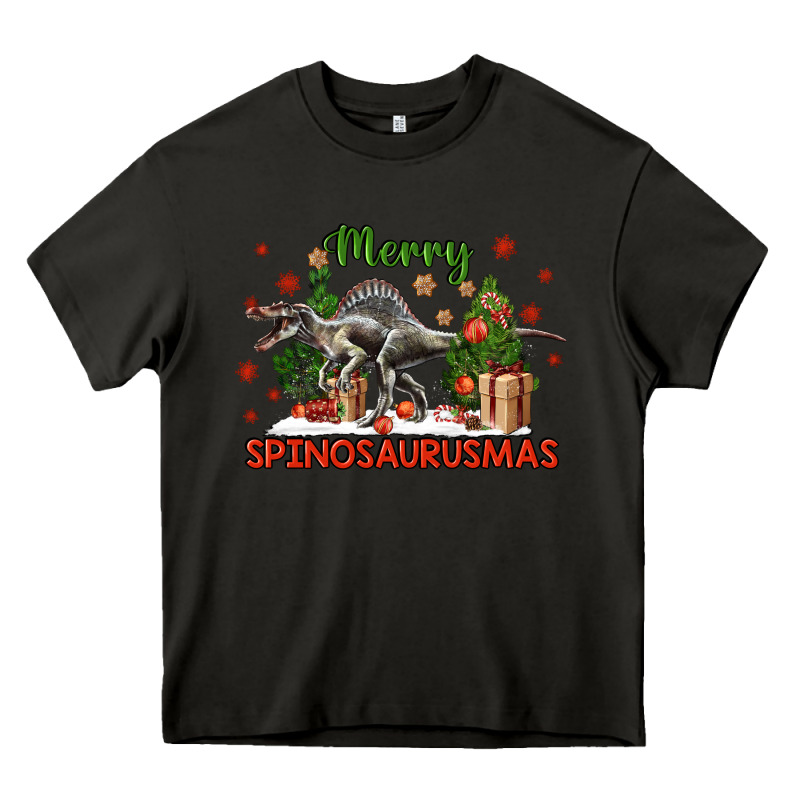 Merry Spinosaurusmas Heavy Core Tee by LillyAllenDesigns | Teevron