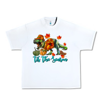 White T- Rex Tis The Season Urban Heavy Tee - RanaPortraitStore
