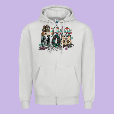 Best Dog Mom Ever Zipper Hoodie Designed By Sublimationcraftshop