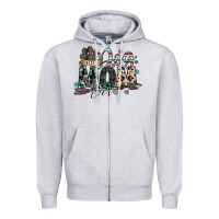 Heather Grey best dog mom ever Zipper Hoodie - SublimationCraftShop