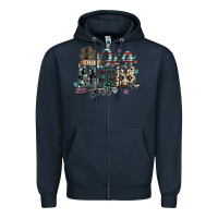 Navy best dog mom ever Zipper Hoodie - SublimationCraftShop