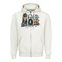 Oatmeal Heather best dog mom ever Zipper Hoodie - SublimationCraftShop