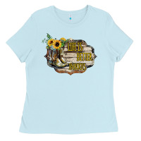 Baby Blue life is better in boots Ladies Tee - Bettercallsaul