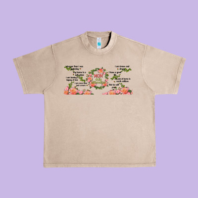 Mom Daily Affirmation Urban Heavy Tee Designed By Tumblerdesignbyshophia