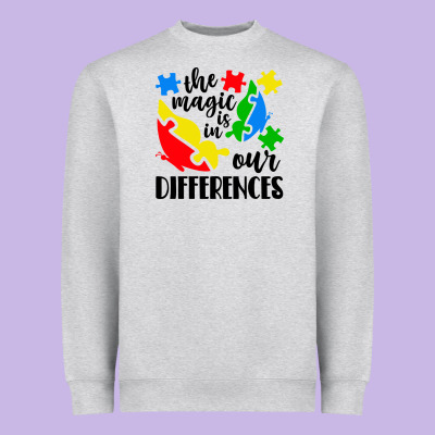 The Magic Is In Our Differences Heavyweight Sweatshirt Designed By Cowhidedigitalart