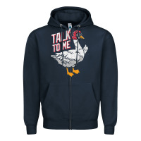 Navy Talk To Me- Funny Goose Tee- Funny Goose Gifts Premium Zipper Hoodie - minhPixels