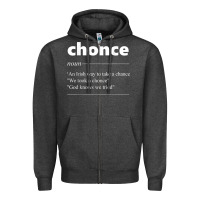 Charcoal Heather Chonce Definition We Took A Chonce Risk Lover Gift Zipper Hoodie - minhPixels