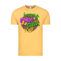 Vintage Mustard Love Mardi Gras Y'all Vintage Tee - HowdyJamesFarm