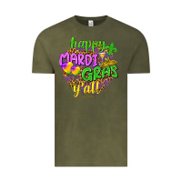 Vintage Olive Love Mardi Gras Y'all Vintage Tee - HowdyJamesFarm