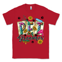 Red Western Pet Groomer Classic Tee - texasbilliewilder