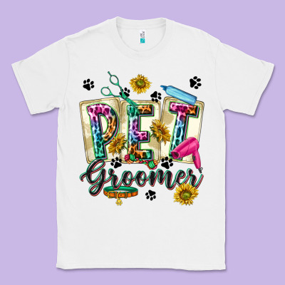 Western Pet Groomer Classic Tee Designed By Texasbilliewilder