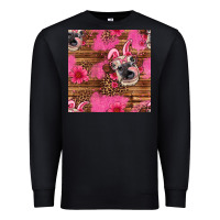 Black easter heifer with bunny ears seamless pattern Premium Sweatshirt - Artiststas