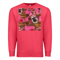 Cardinal easter heifer with bunny ears seamless pattern Premium Sweatshirt - Artiststas