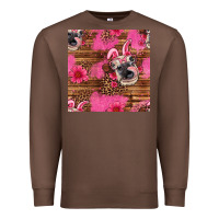 Chestnut easter heifer with bunny ears seamless pattern Premium Sweatshirt - Artiststas
