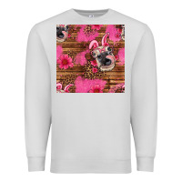 Dove Grey easter heifer with bunny ears seamless pattern Premium Sweatshirt - Artiststas