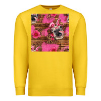Lemon easter heifer with bunny ears seamless pattern Premium Sweatshirt - Artiststas