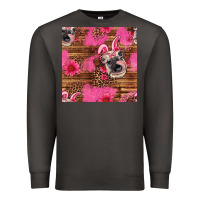 Smoke easter heifer with bunny ears seamless pattern Premium Sweatshirt - Artiststas