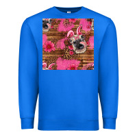 True Royal easter heifer with bunny ears seamless pattern Premium Sweatshirt - Artiststas
