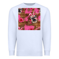 White easter heifer with bunny ears seamless pattern Premium Sweatshirt - Artiststas