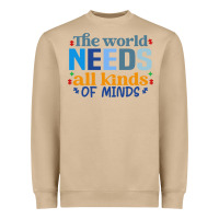 Mushroom The world needs all kinds of minds Heavyweight Sweatshirt - CowhideDigitalArt