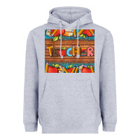 Heather Grey teacher and pens apples books leopard and tooled leather tumbler Heavyweight Hoodie - Artiststas