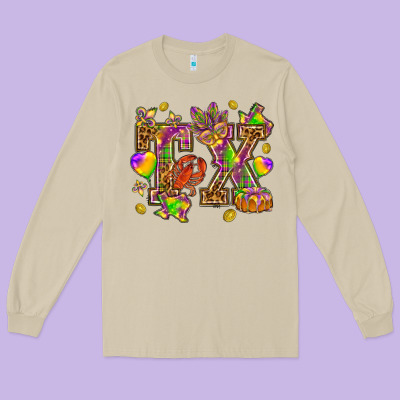 Texas Mardi Gras Long Sleeve Tee Designed By Howdyjamesfarm