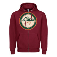 Burgundy Glacier National Park Zipper Hoodie - minhPixels