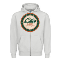 Dove Grey Glacier National Park Zipper Hoodie - minhPixels