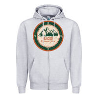 Heather Grey Glacier National Park Zipper Hoodie - minhPixels