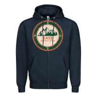 Navy Glacier National Park Zipper Hoodie - minhPixels