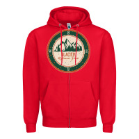 Red Glacier National Park Zipper Hoodie - minhPixels