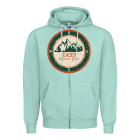 Seafoam Glacier National Park Zipper Hoodie - minhPixels
