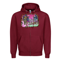 Burgundy hello summer Zipper Hoodie - SublimationCraftShop