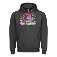 Charcoal Heather hello summer Zipper Hoodie - SublimationCraftShop