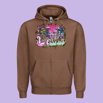 Hello Summer Zipper Hoodie Designed By Sublimationcraftshop