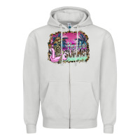 Dove Grey hello summer Zipper Hoodie - SublimationCraftShop